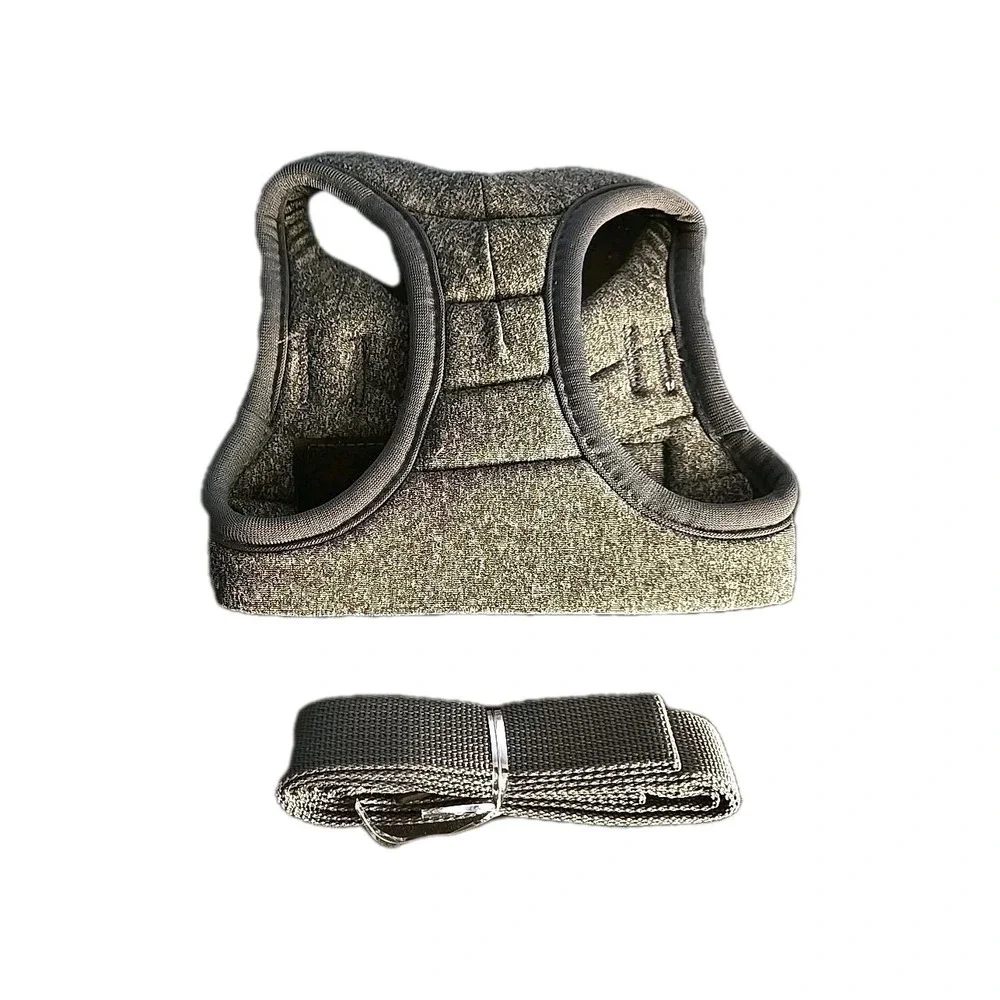 Cat Harness and Leash Escape Proof Walking Vest Adjustable Dark Gray Size M